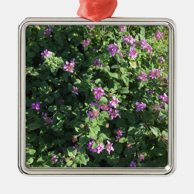 Kvadrera prydnaden julgransprydnad metall (Framsidan)