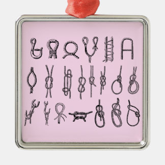 Kvadrera prydnaden med fnurror julgransprydnad metall