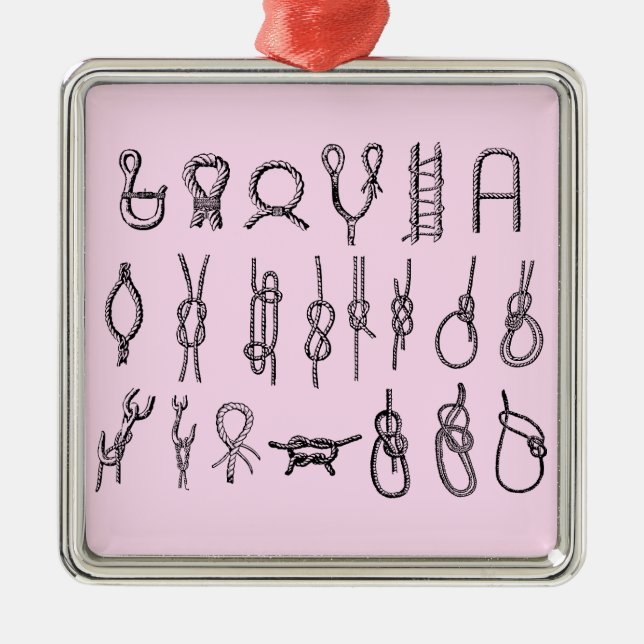 Kvadrera prydnaden med fnurror julgransprydnad metall (Framsidan)