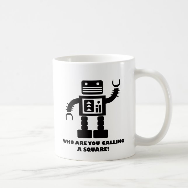 Kvadrera robotmuggen kaffemugg (Höger)