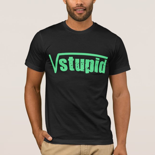 Kvadrera rotar dumt tee shirt (Framsida)