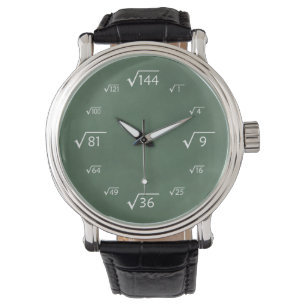 Kvadrera rotar Math (den gröna svart tavlan) Armbandsur