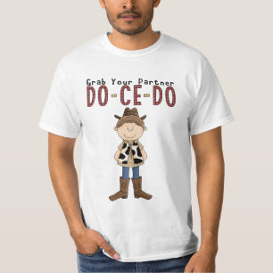 Kvadrera skjortan för Cowboy T för dansen den Tee