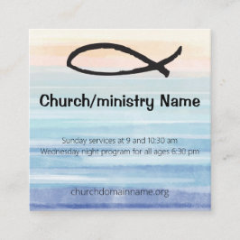 Kvadrera visitkorten för kyrka eller mission fyrkantigt visitkort