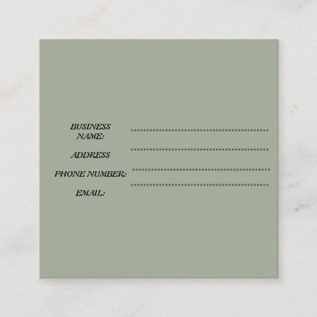 kvadrera visitkorten fyrkantigt visitkort (Framsida)