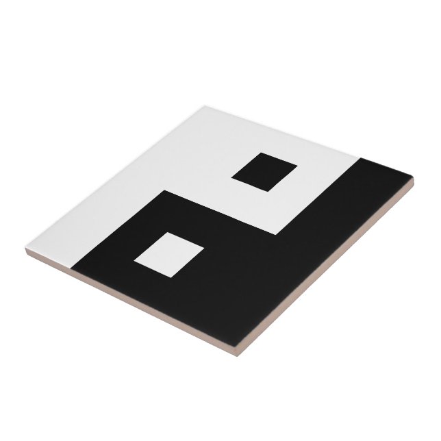 Kvadrera Yin Yang Kakelplatta (Sidan)