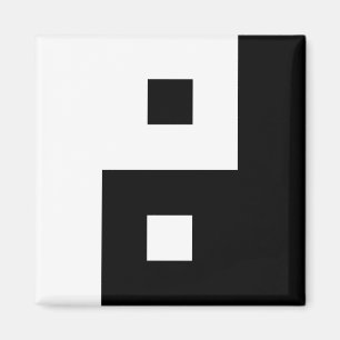 Kvadrera Yin Yang Magnet