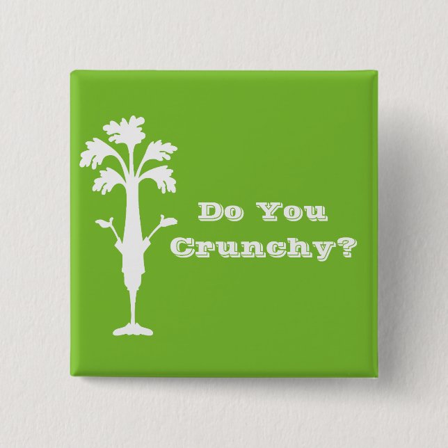 "Kvadrerar Crunchy" 2" knäppas Knapp (Framsida)