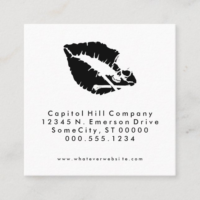 kvadrerar den dödliga kyssen för remissen rabattkort (Framsida)