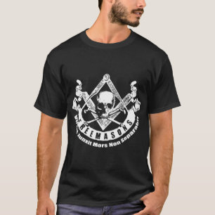 Kvadrerar den Masonic skallen för FRIMURAREN T Shirt