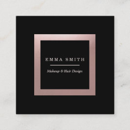 Kvadrerar den rosa guld- ramprofessionellen för fyrkantigt visitkort