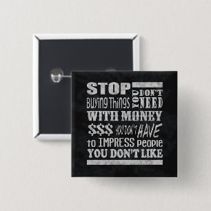 Kvadrerar det Motivational citationstecknet för Knapp