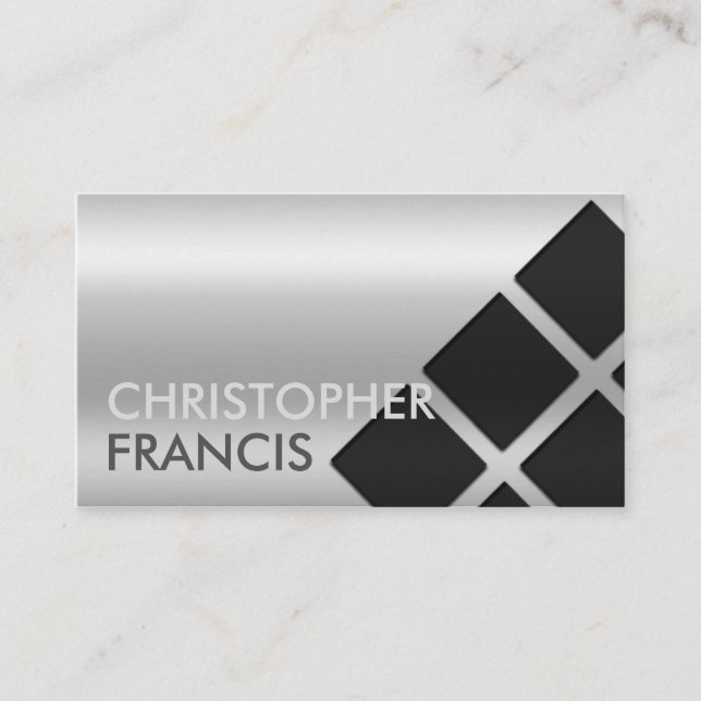 Kvadrerar det reflekterande lutningkortet för visitkort (Framsida)