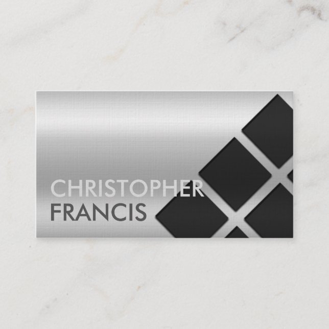 Kvadrerar det reflekterande lutningkortet för visitkort (Framsida)