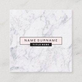 Kvadrerar pastellfärgade rosor för idérik marmor fyrkantigt visitkort