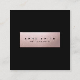 Kvadrerar rosa guld för den eleganta moderna fyrkantigt visitkort