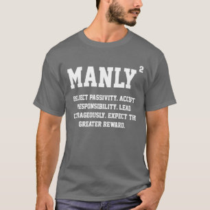 KVADRERAT MANLY - UTSKOTTSVARAPASSIVITET T SHIRT