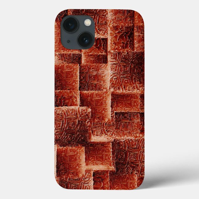 Kvadroner med mörk och ljusröd vägg struktur (Baksida)