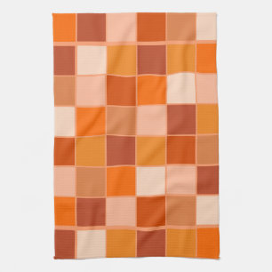 Kvadroner med Orange Kökshandduk