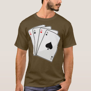 Kvadroplet Ess-kort på Poker T Shirt