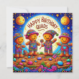 KVADS ~ Birthday Card ~ Pepparkaksgubbar ~