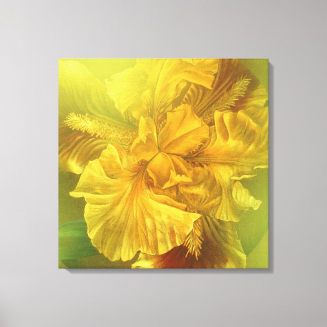 Kvadsyta med isens inre skönhet (varm gult) canvastryck (Framsida)