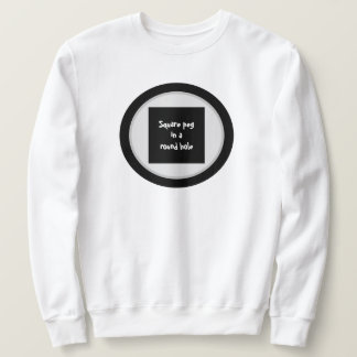 Kvadt i en rund hål-tröja lång ärmad tröja