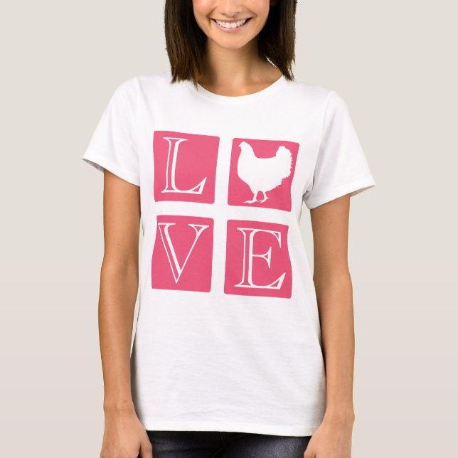 Kvadter i kärlek: Kyckling Tee Shirt (Framsida)