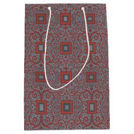 Kvadter och Snöre, arabesque mönster, grått terrac