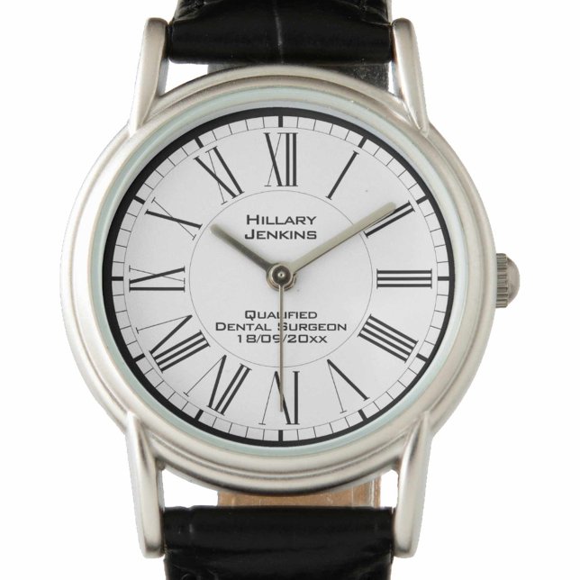 Kvalificerad tandläkare med datumbevakning armbandsur (Skapare uppladdad)