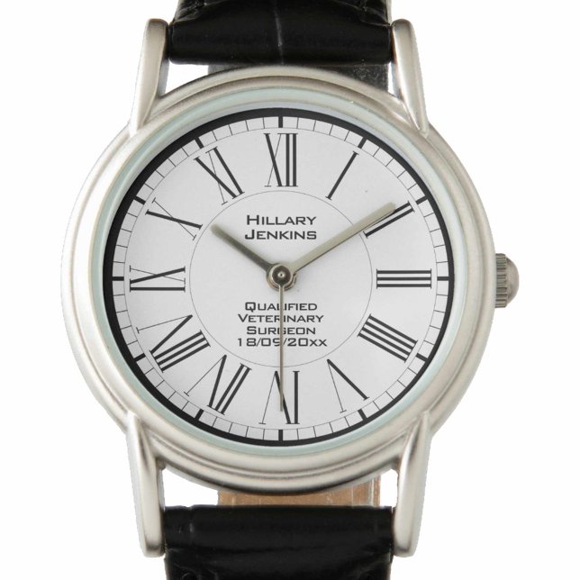 Kvalificerad veterinär med datumbevakning armbandsur (Skapare uppladdad)