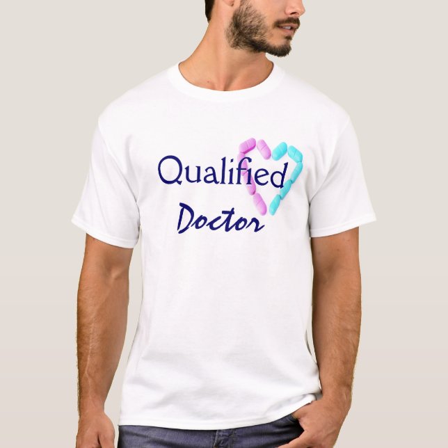 Kvalificerat Doktor i Dirty Blue Tee (Framsida)