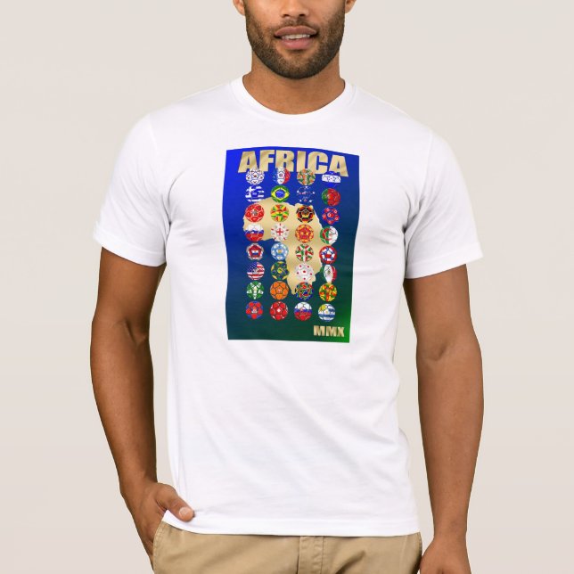 Kvalificeringlagen för afrikafotboll 2010 t-shirt (Framsida)