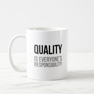 Kvalitet är allas ansvar kaffemugg