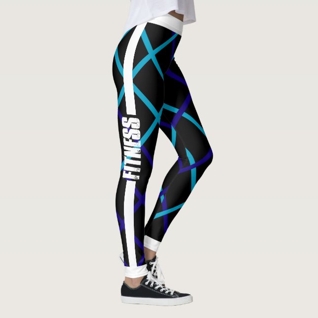 Kvalitet/energi (vit trim) leggings (Höger)