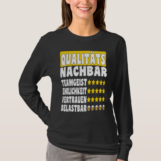 Kvalitet grannlag teamanda tillit ärlighet varakti t shirt (Framsida)