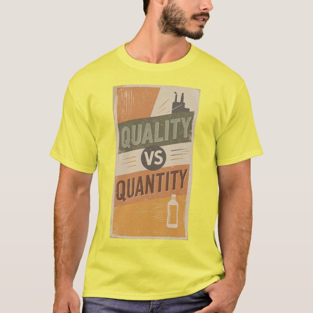 KVALITET MOT Kvantitet T Shirt (Framsida)