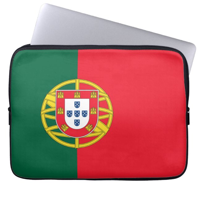 Kvalitet på portugisiska flagga laptop sleeve (Framsidan)