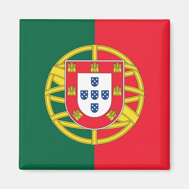 Kvalitet på portugisiska flagga magnet (Framsidan)
