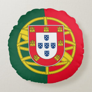 Kvalitet på portugisiska flagga rund kudde