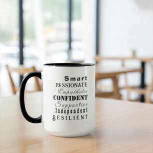 Kvaliteter för Underbara kvinnor, Modern inspirati Mugg