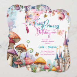 Kvalitetprinsessan Fairy DDotter Birthday Fairycor Inbjudningar