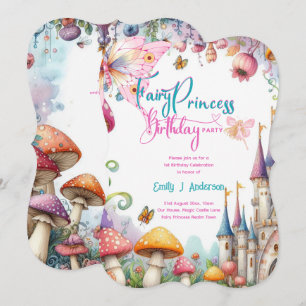 Kvalitetprinsessan Fairy DDotter Birthday Fairycor Inbjudningar
