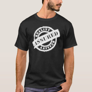 kvalitets- försäkrad vit för frimärke t-shirt