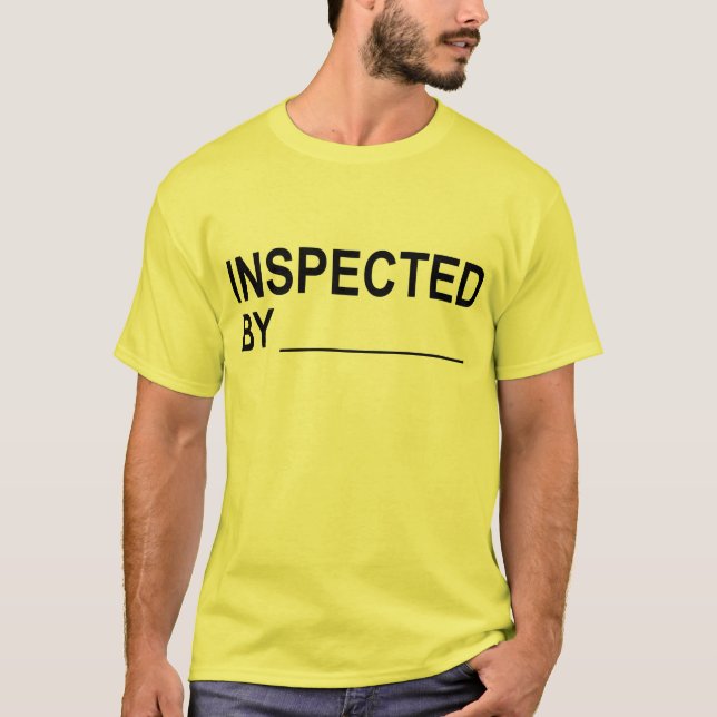 Kvalitets- kontrollera KONTROLLERAT AV etiketten Tee Shirt (Framsida)