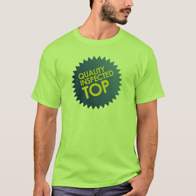 Kvalitets- kontrollerat bästa t shirt (Framsida)