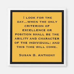 Kvalitets- Susan B Anthony citationstecken och Magnet