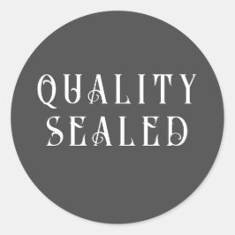 KVALITETSFÖRSEGLAD etikett för förpackning
