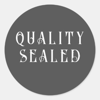 KVALITETSFÖRSEGLAD etikett för förpackning