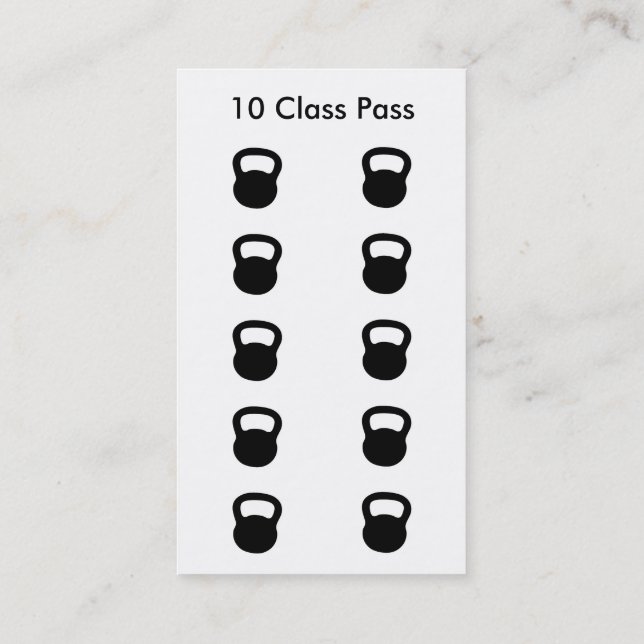 Kvalitetsklass Affärskort 10-klassPass Lojalitetskort (Baksida)